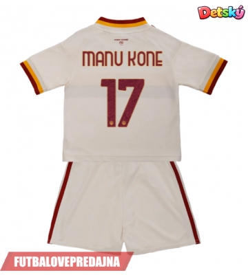 Lacne Dětský Futbalové dres AS Roma Manu Kone #17 2026-27 Krátky Rukáv - Preč (+ trenírky)